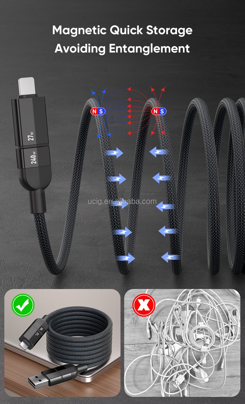 4 in 1 Magnetic Anti-tangle Cable | USB Type-C 5 - Image 8