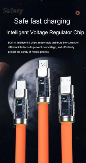 Multi Charger 3-In-1 Charging Cable for iPhone - Image 6