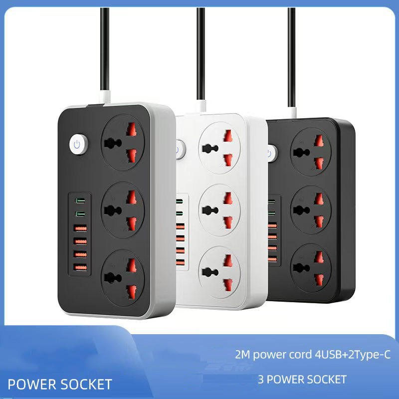 EU Standard Multi-Purpose Power Socket Conversion Strip with USB – UK Plug - Image 3